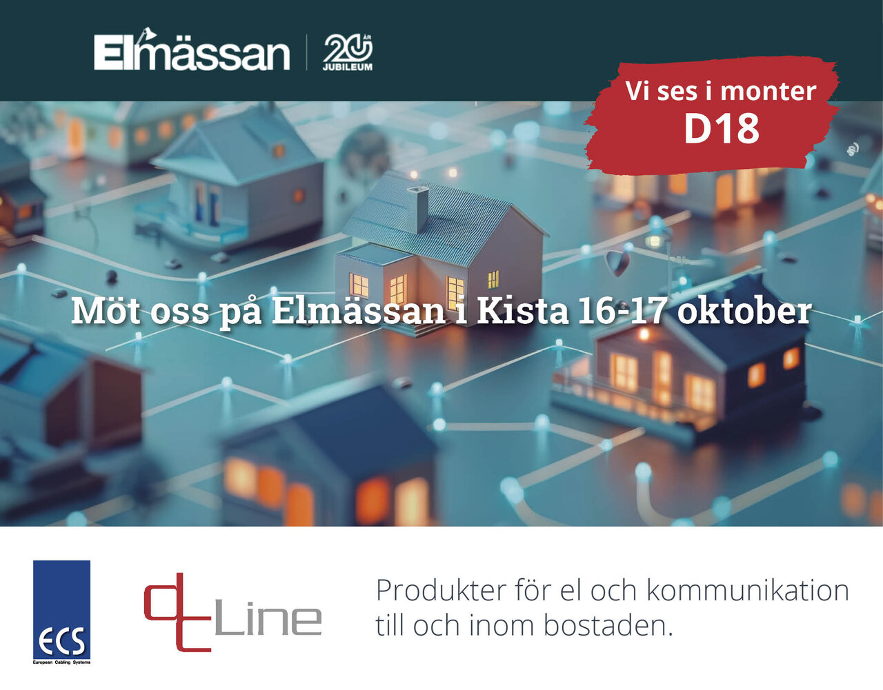Vi är på plats på ELMÄSSAN Stockholm 2024 i Kista den 16-17 oktober.